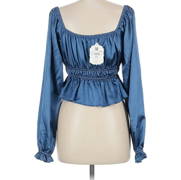 Altar'd State Gathered Sapphire Top - Picture 2 of 4